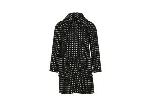 Diane Von Furstenberg Trenchcoat mit Punkten aus schwarzer Wolle