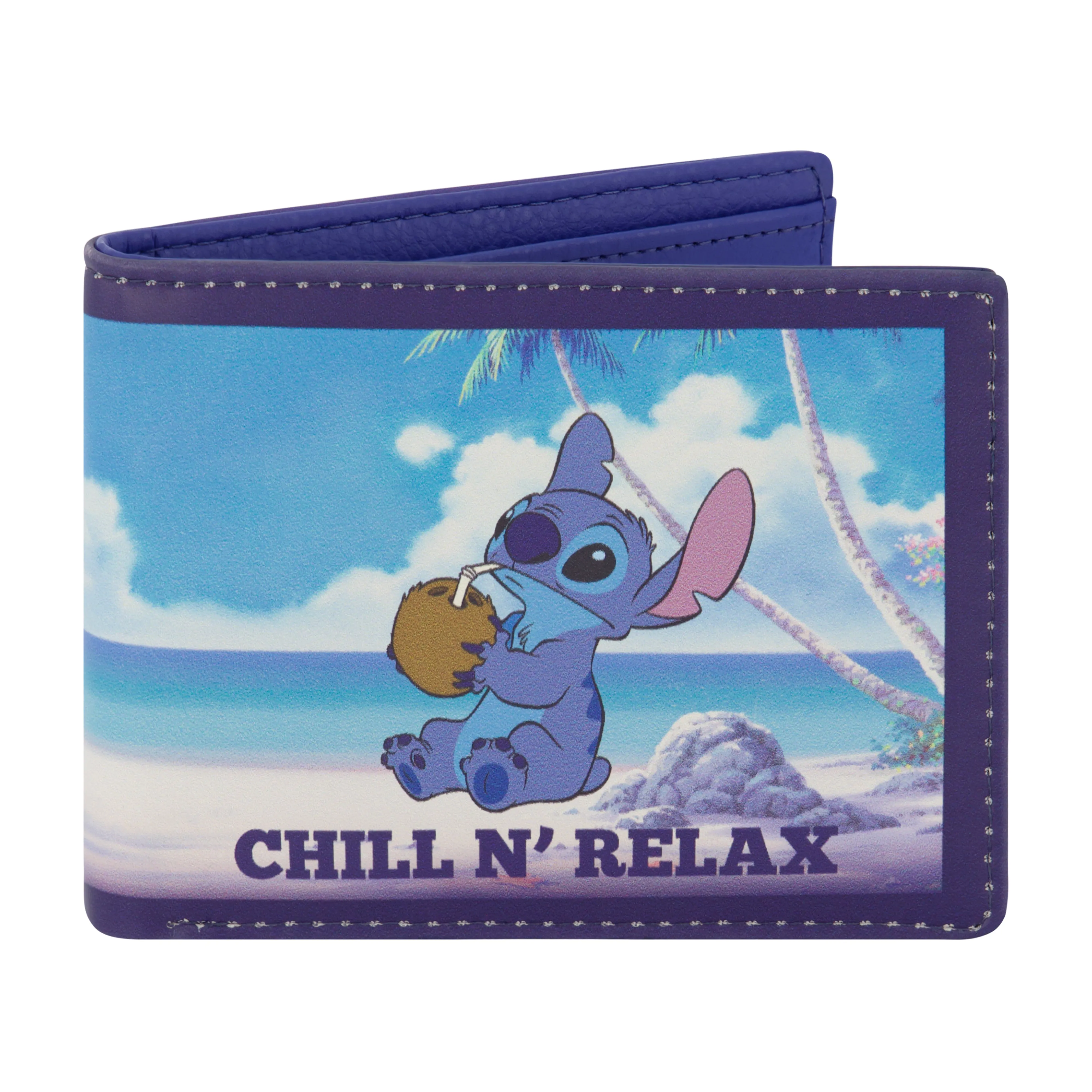 Disney STITCH CHILL N RELAX PRINT Brieftasche mit zwei Fächern, schlanke Brieftasche mit dekorativer Dose für Männer und Frauen ecco Schuhe