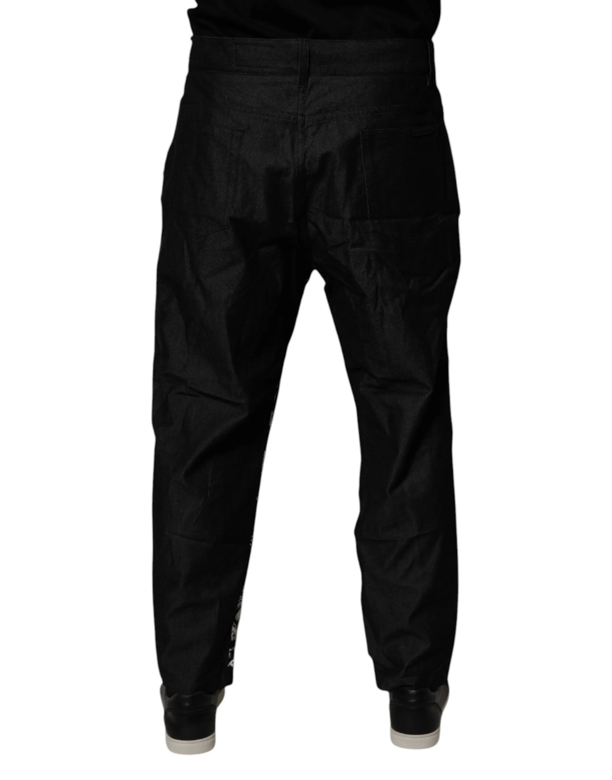 Dolce & Gabbana Bandana Baumwoll-Skinny blaue Herrenjeans