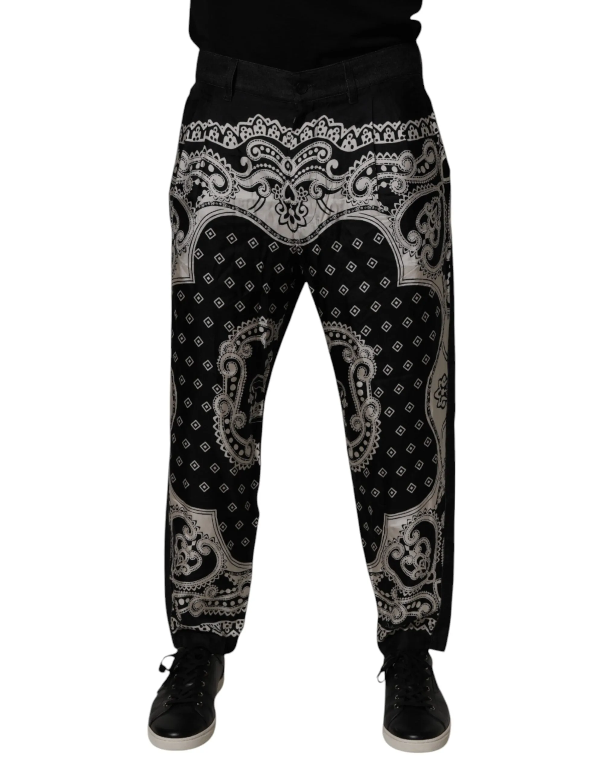 Dolce & Gabbana Bandana Baumwoll-Skinny blaue Herrenjeans