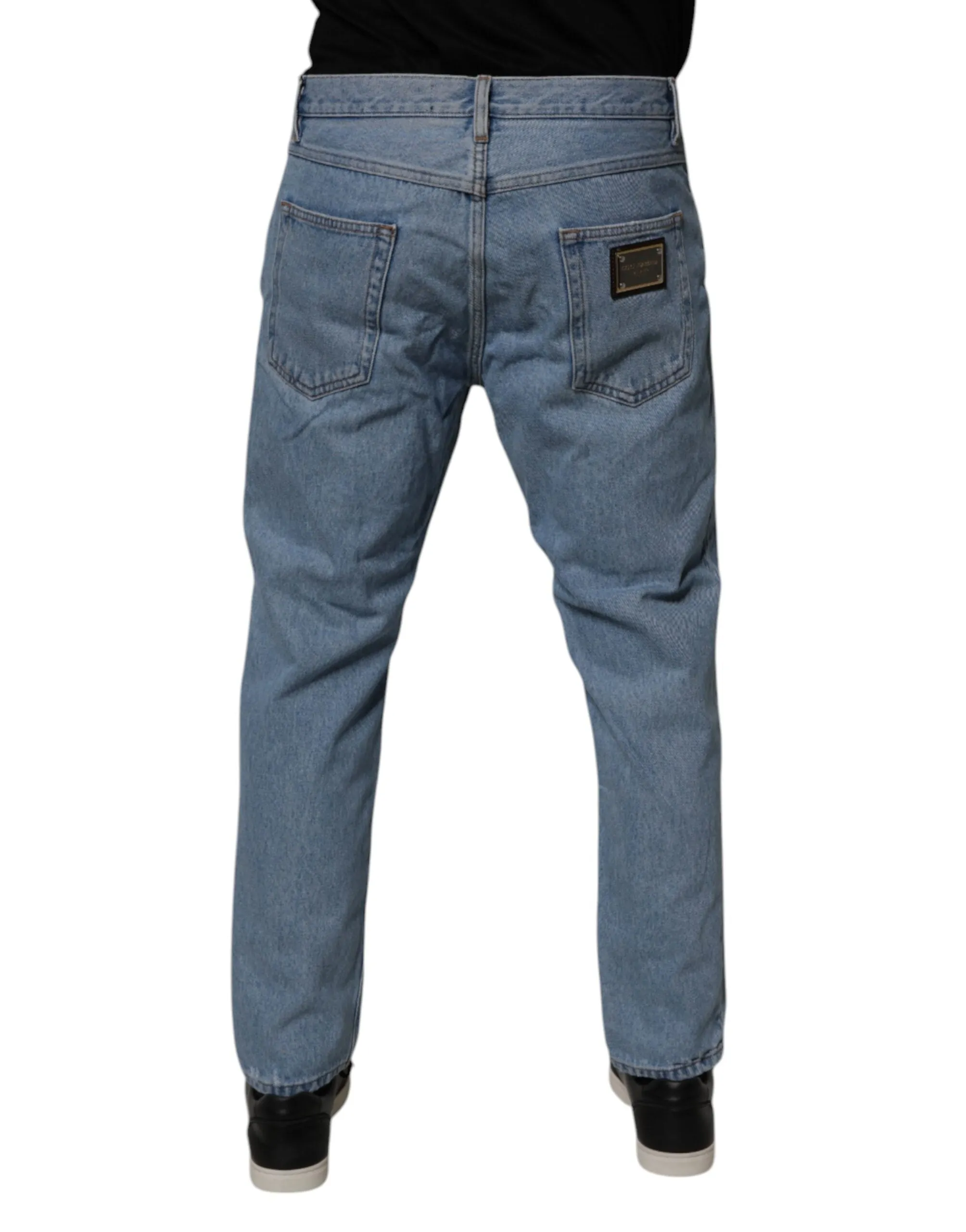 Dolce & Gabbana Baumwoll-Skinny Herren Jeans mit mittlerer Taillenhöhe (Secondhand)