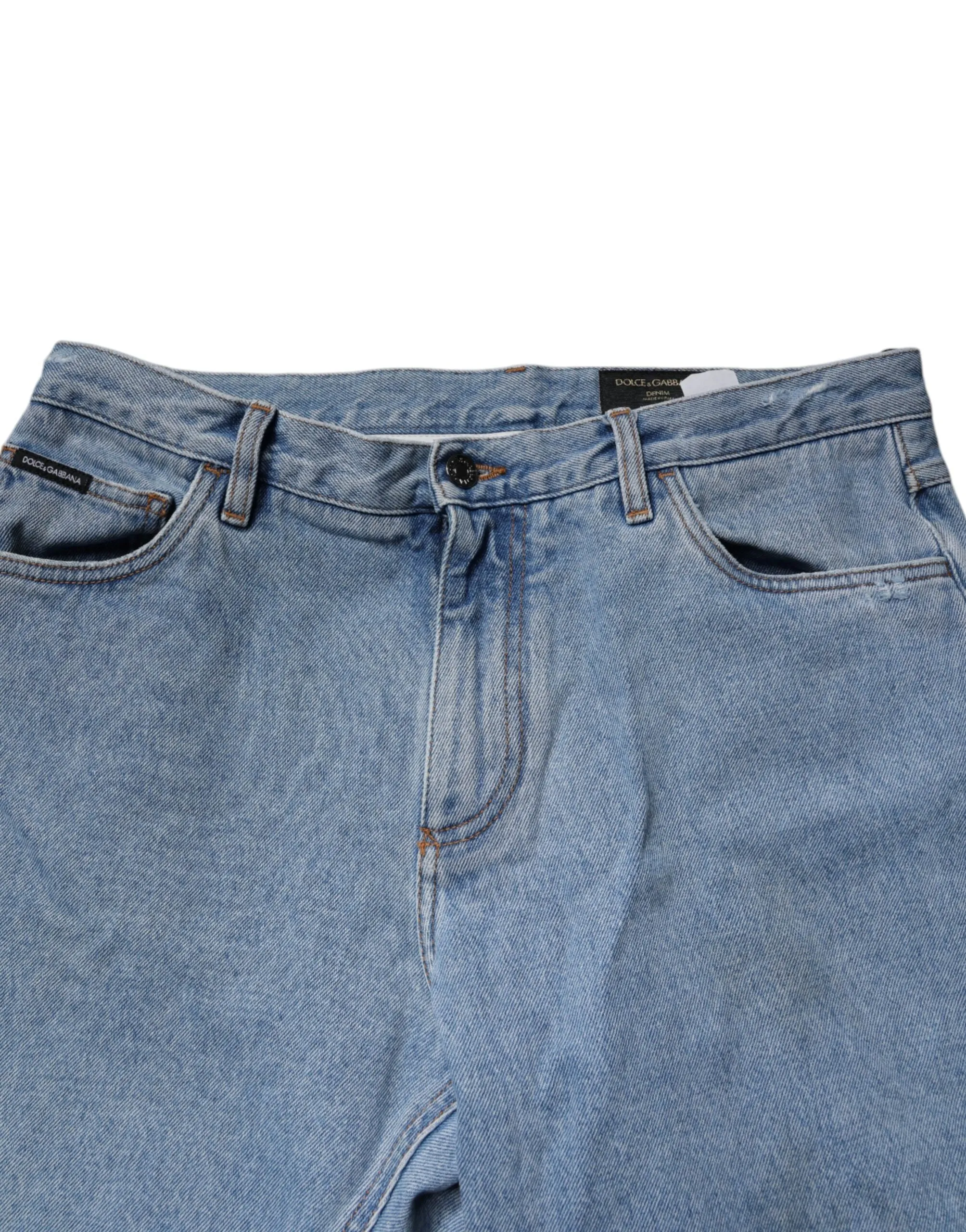 Dolce & Gabbana Baumwoll-Skinny Herren Jeans mit mittlerer Taillenhöhe (Secondhand)