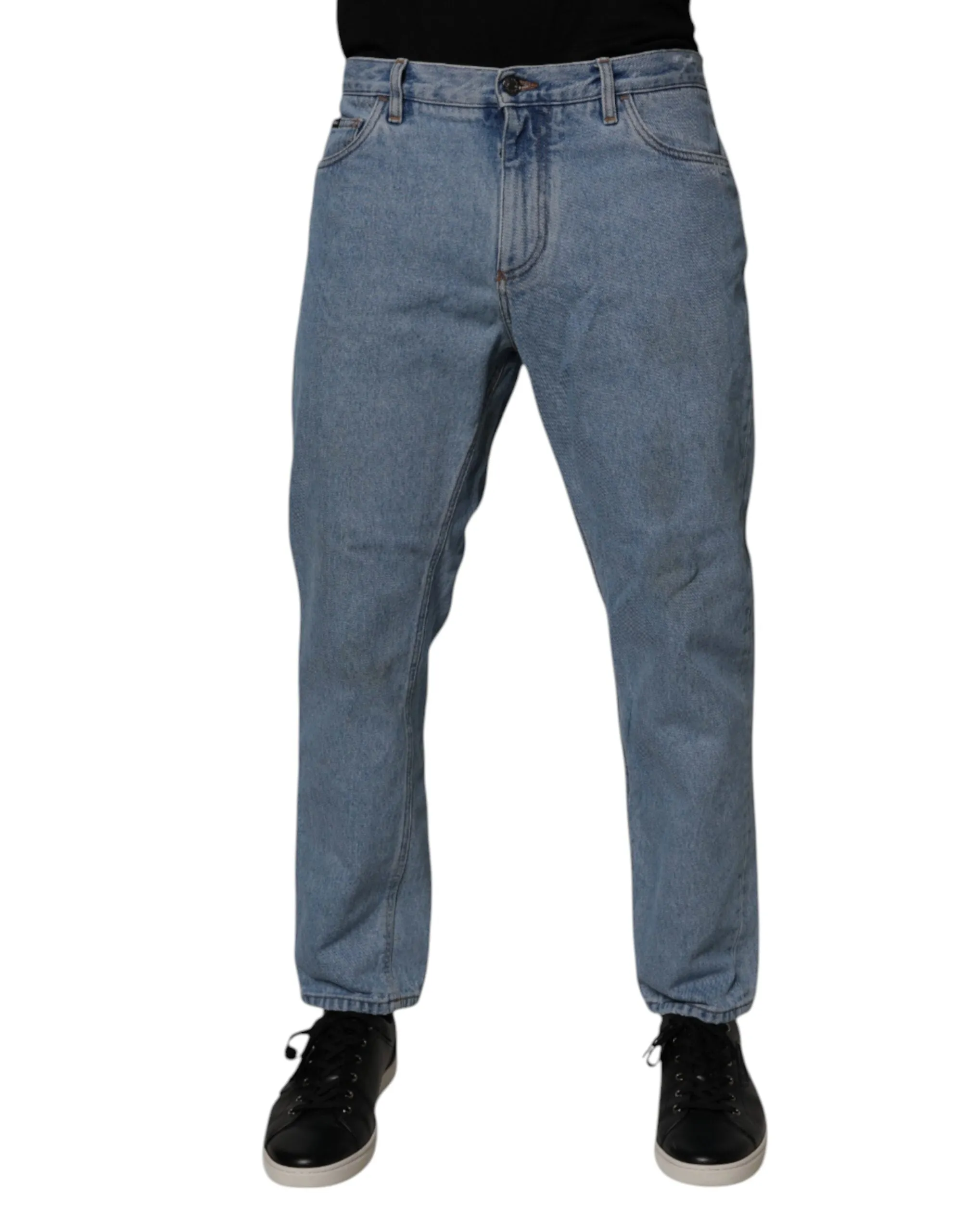 Dolce & Gabbana Baumwoll-Skinny Herren Jeans mit mittlerer Taillenhöhe (Secondhand)