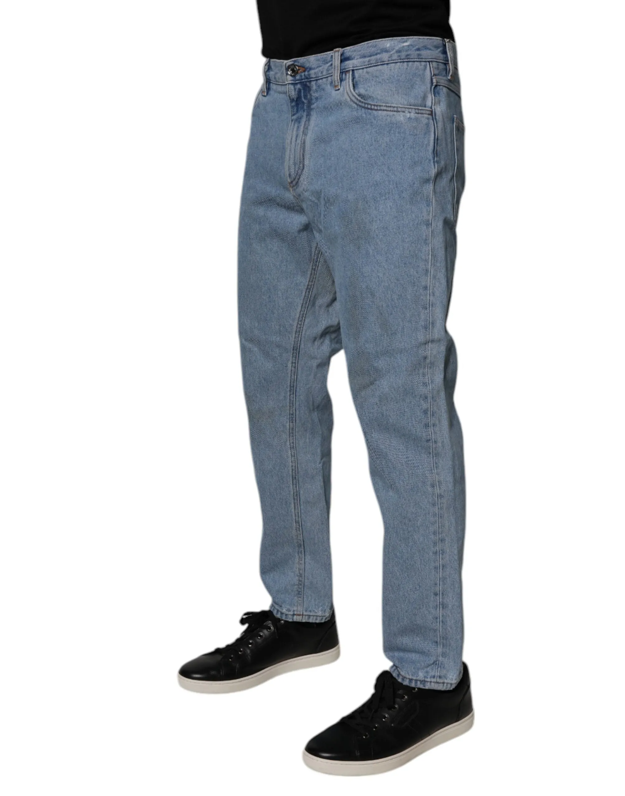 Dolce & Gabbana Baumwoll-Skinny Herren Jeans mit mittlerer Taillenhöhe (Secondhand)