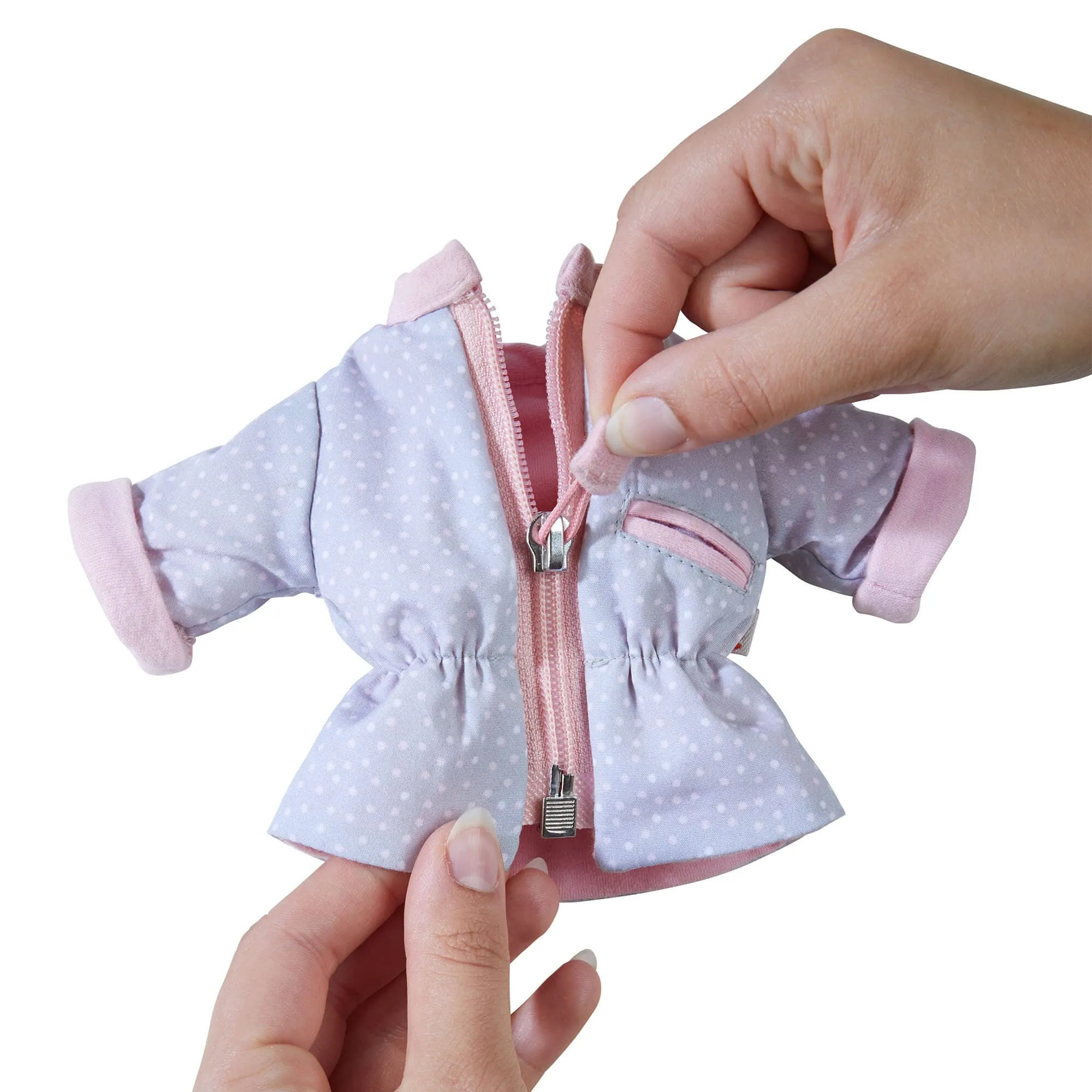 Punktierter Parka-Set für Puppen