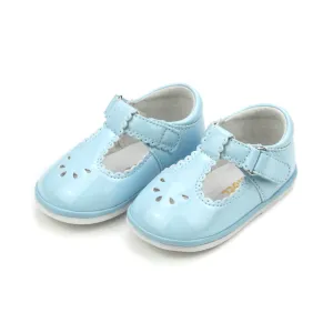 Dottie Patent Himmelblaue Geschweifte T-Riemchen Mary Jane - Babys & Kleinkinder Babykids_Angel