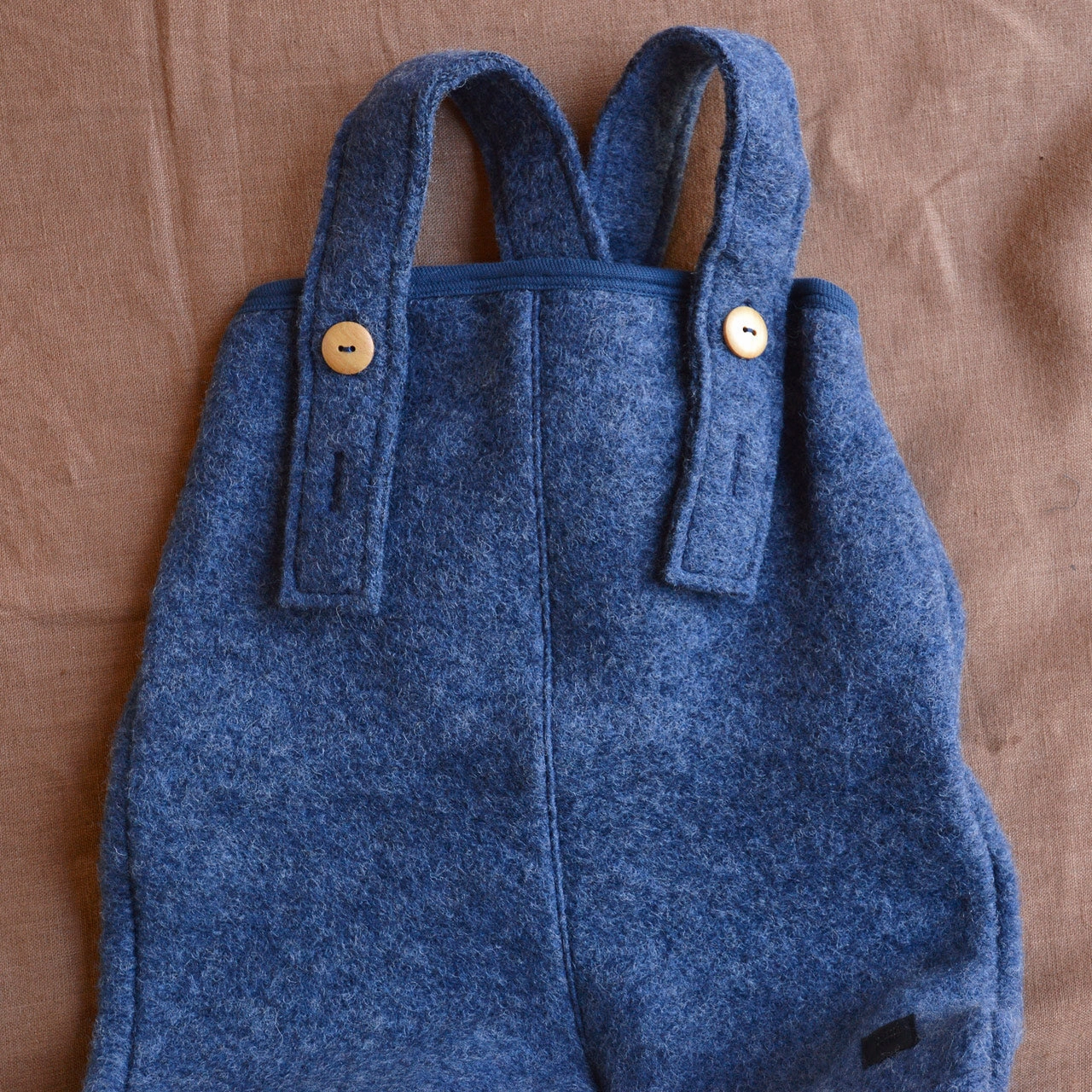 Dungarees - Boiled Organic Merino/Cotton - Denim (1-6y)