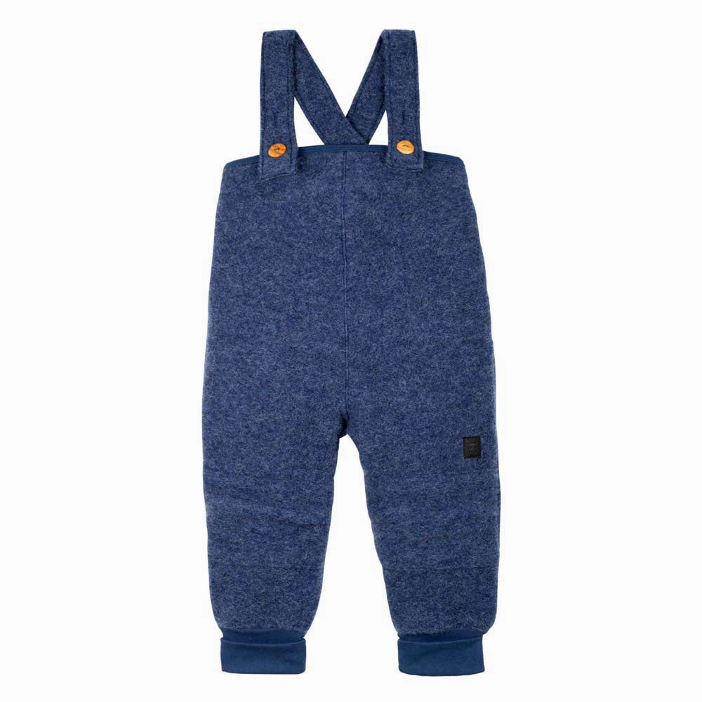 Dungarees - Boiled Organic Merino/Cotton - Denim (1-6y)