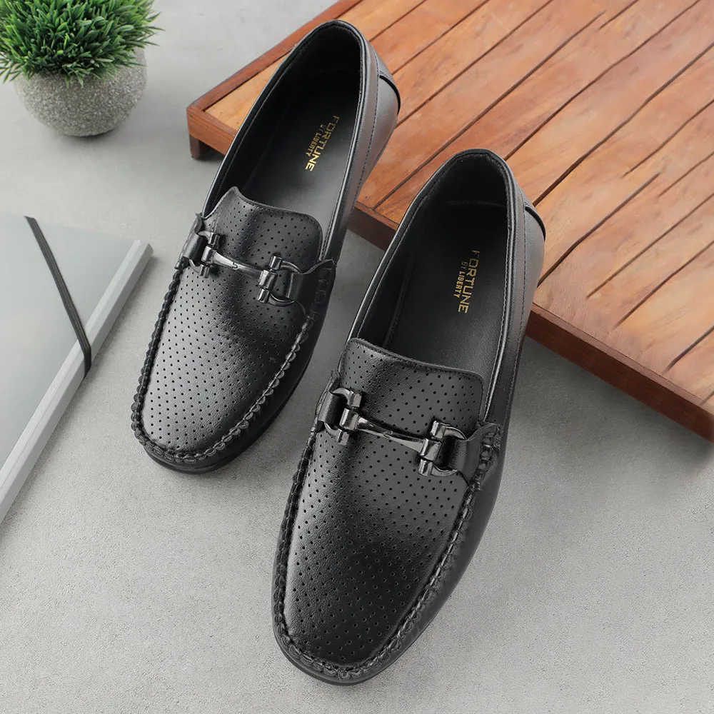 Fortune Black Casual Loafers Für Herren HML-10E Von Liberty