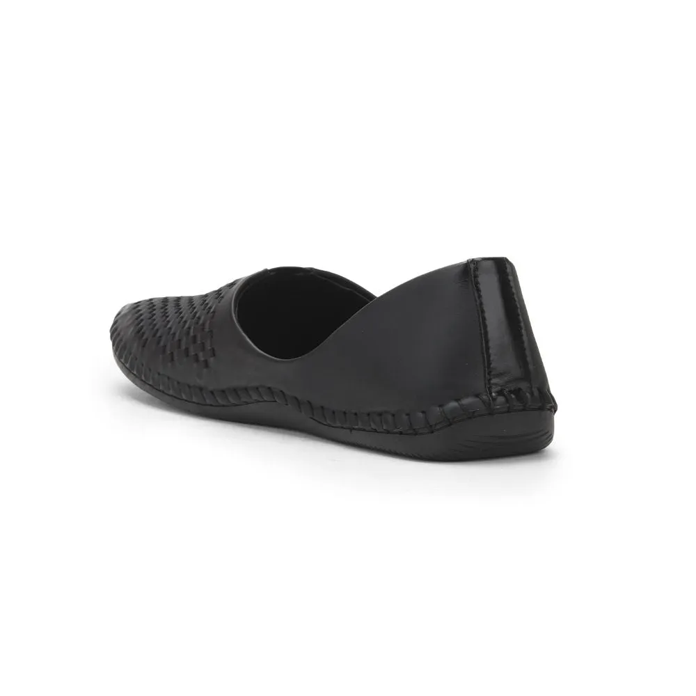 Fortune Black Casual Mojari Schuhe Für Männer Avn-40 Von Liberty