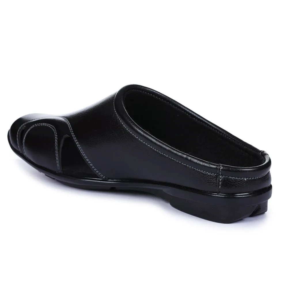 Fortune Black Bequeme Schlupf-Mules Für Herren J-153 Von Liberty