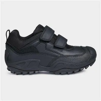 Geox: Robuste wasserdichte Schuhe - Schwarzes Leder