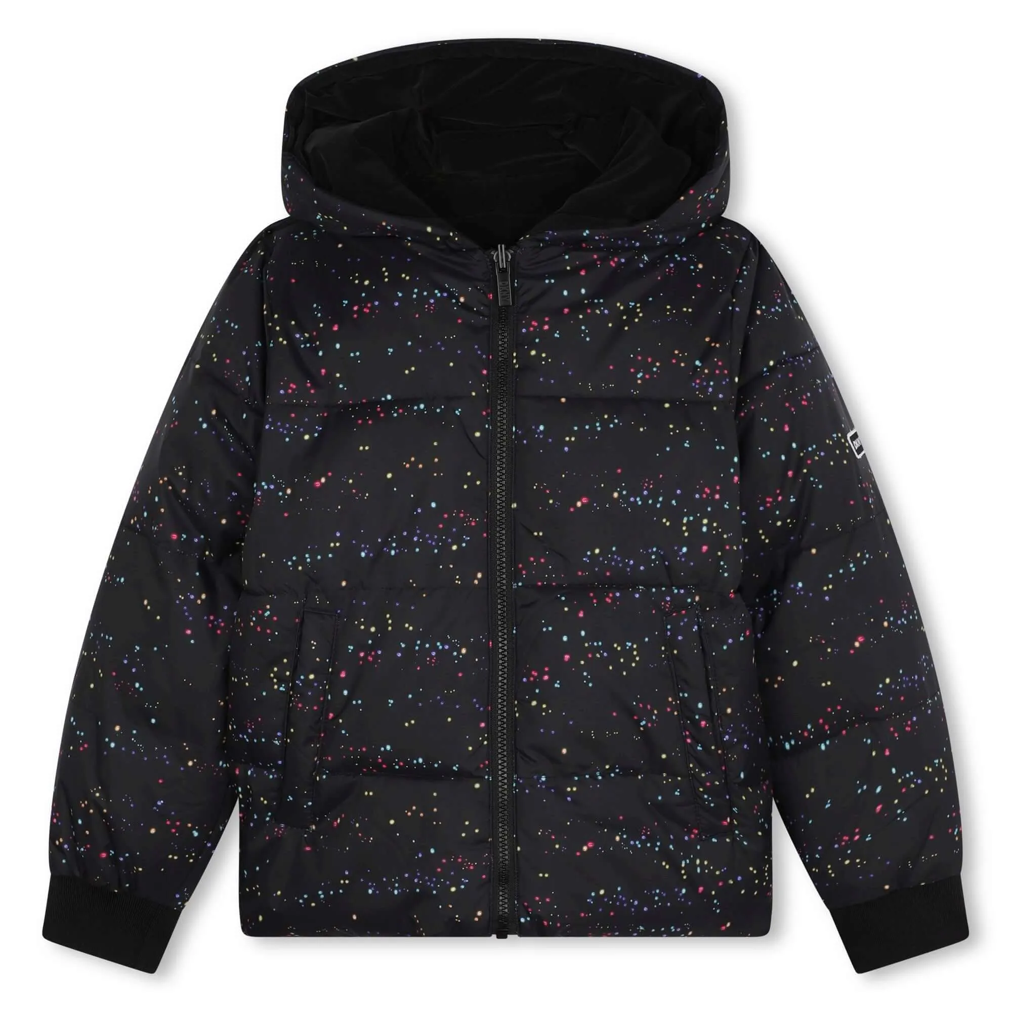 Mädchen Schwarze Reversible Daunenjacke