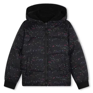 Mädchen Schwarze Reversible Daunenjacke