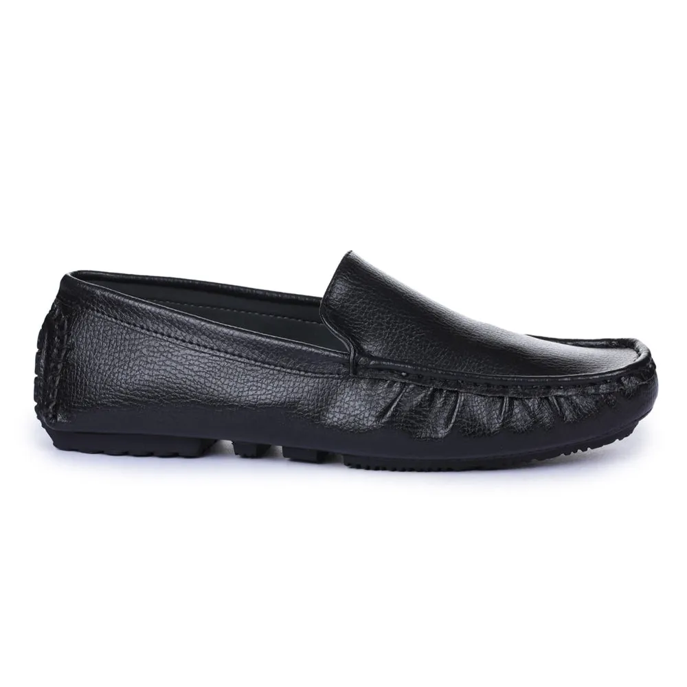 Gliders Schwarze Casual Loafer Schuhe Für Herren 2101-01 Von Liberty