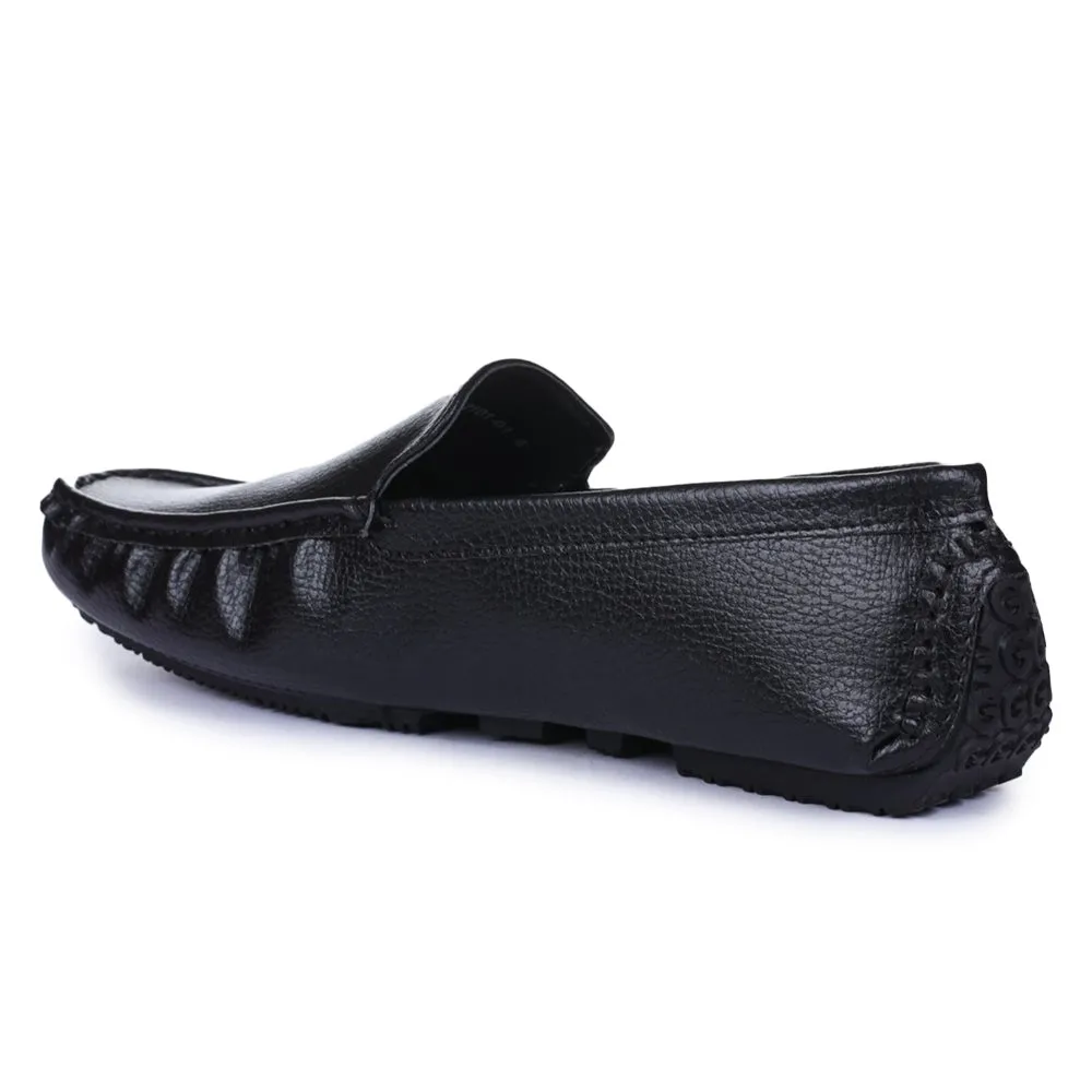Gliders Schwarze Casual Loafer Schuhe Für Herren 2101-01 Von Liberty