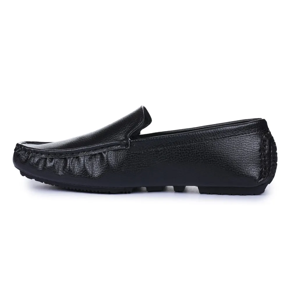 Gliders Schwarze Casual Loafer Schuhe Für Herren 2101-01 Von Liberty