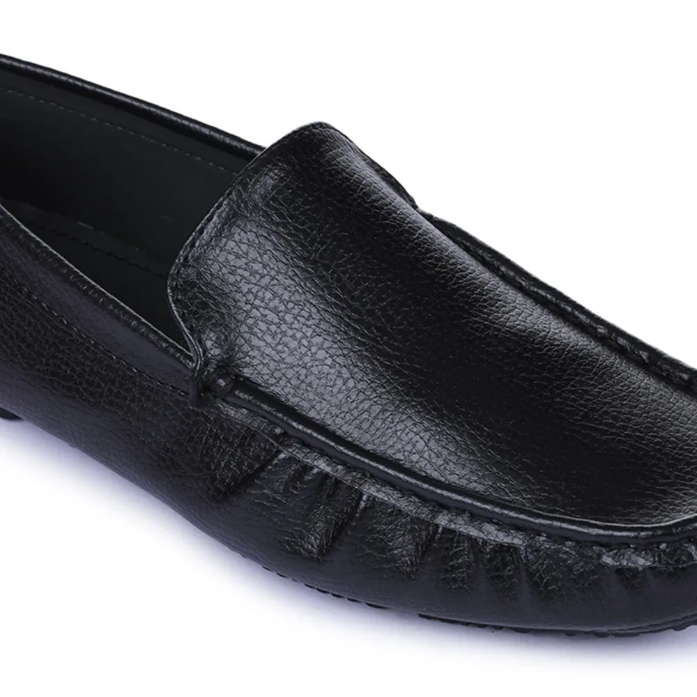Gliders Schwarze Casual Loafer Schuhe Für Herren 2101-01 Von Liberty
