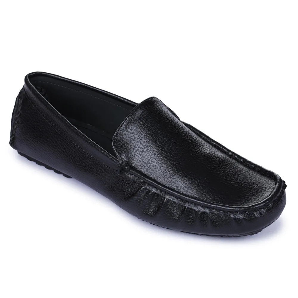 Gliders Schwarze Casual Loafer Schuhe Für Herren 2101-01 Von Liberty