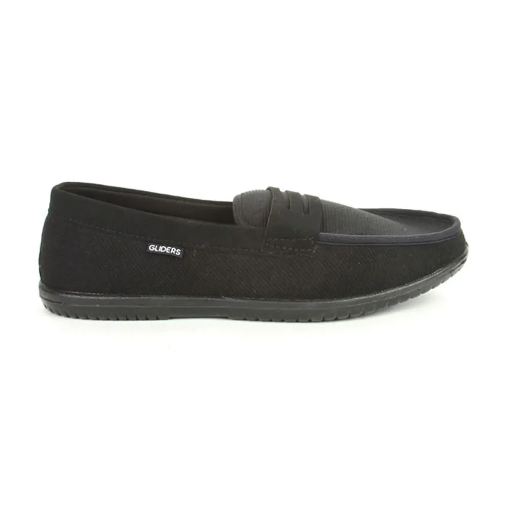 Gleiter Schwarze Bequeme Schlupfschuhe Für Herren EXCITOR Von Liberty