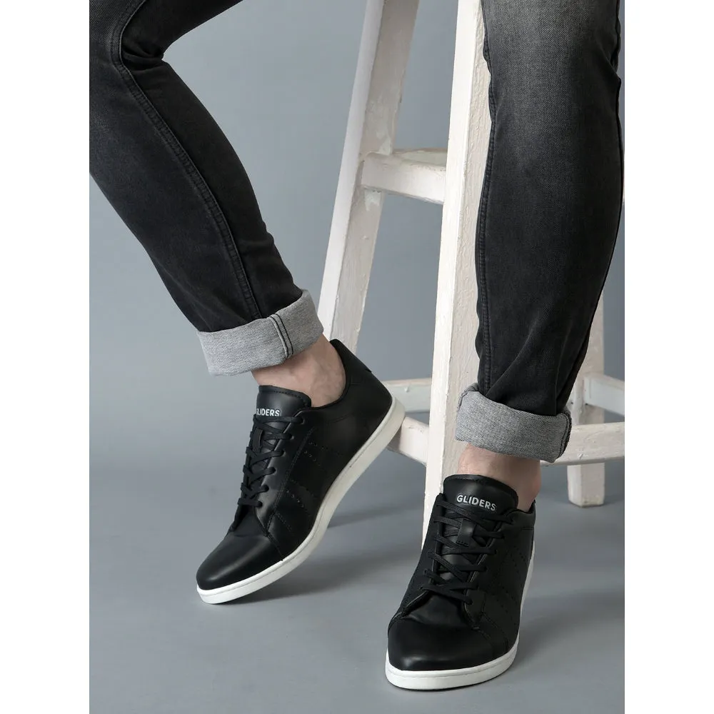 Gleiter Casual Schwarze Schnürung Sneaker Für Männer ANDERSON By Liberty