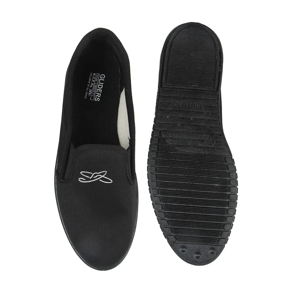 Gliders Bequeme Schlupfschuhe Schwarze Mokassins Für Herren JOGGING-E Von Libertyty