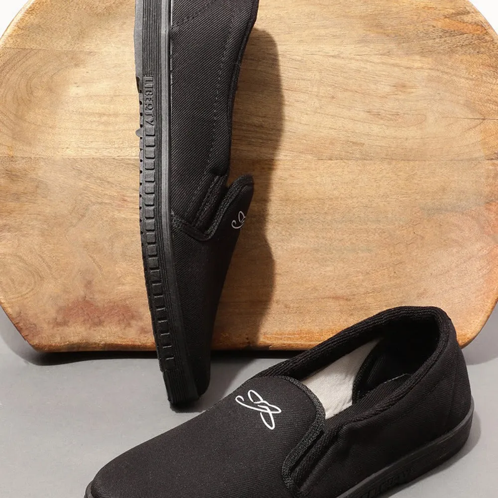 Gliders Bequeme Schlupfschuhe Schwarze Mokassins Für Herren JOGGING-E Von Libertyty