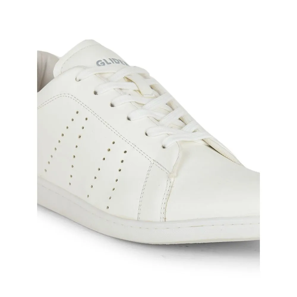 Gliders Casual Weiße Schnürsneaker Für Männer ANDERSON By Liberty