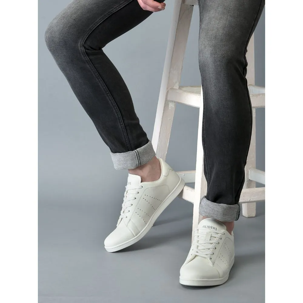 Gliders Casual Weiße Schnürsneaker Für Männer ANDERSON By Liberty
