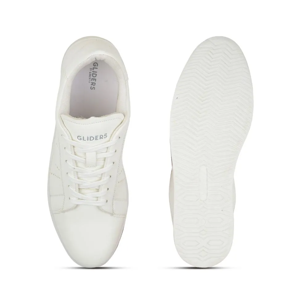 Gliders Casual Weiße Schnürsneaker Für Männer ANDERSON By Liberty