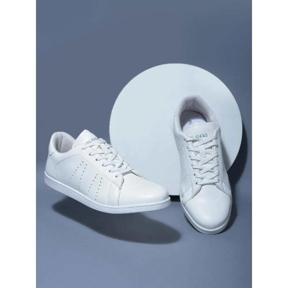 Gliders Casual Weiße Schnürsneaker Für Männer ANDERSON By Liberty