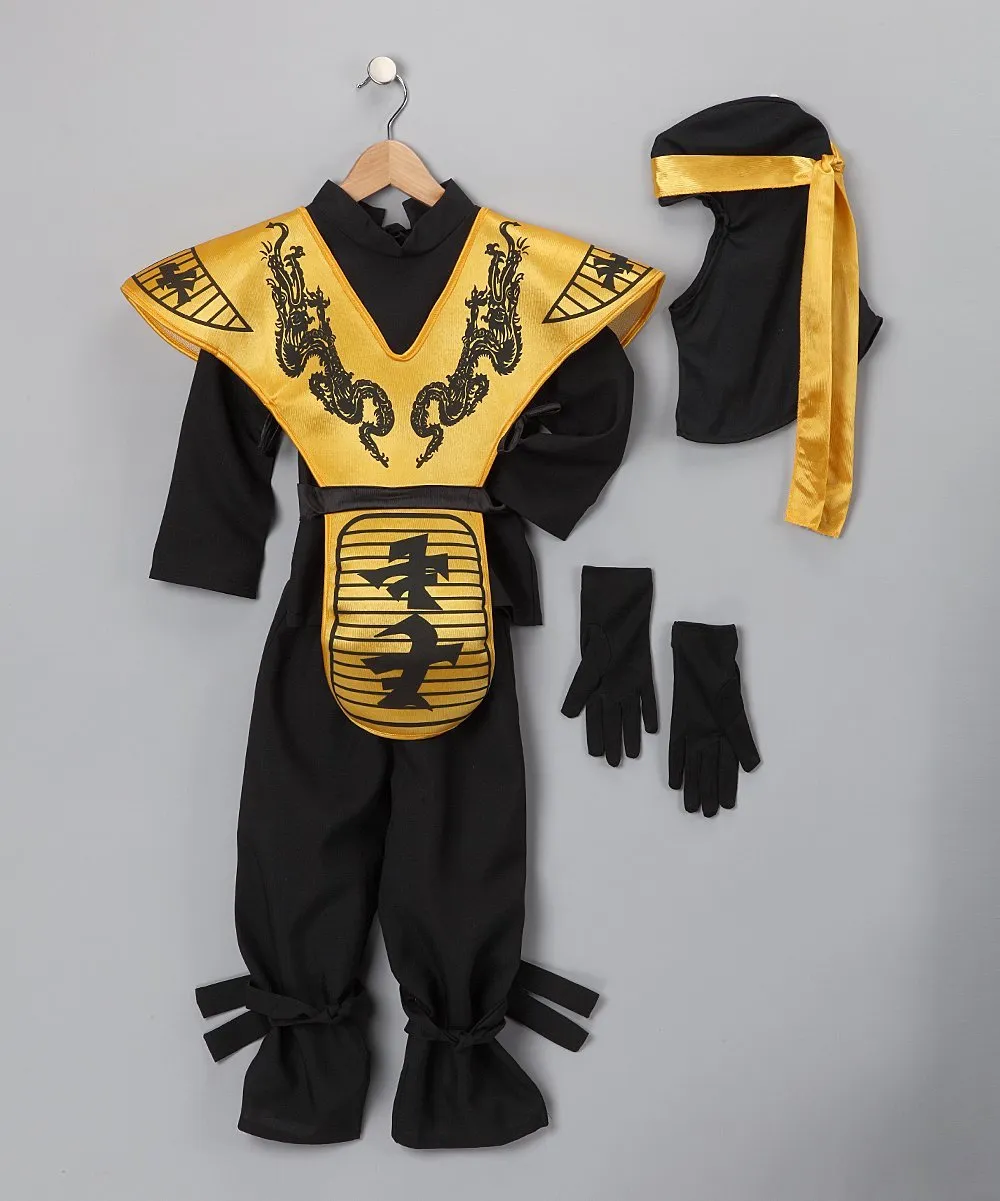 Goldenes Ninja-Kostüm - Kinder Babykids Verkleidungs-Amerika