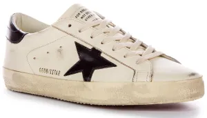 Golden Goose Super Star In Gewaschenem Weiß Schwarz Für Herren Schuhe Golden Goose