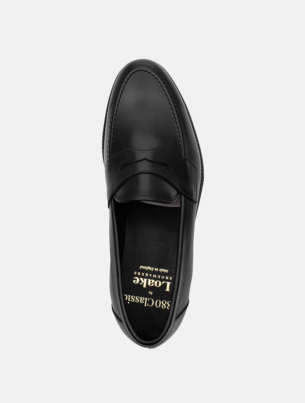Goodyear durchgenähte Loafers Schwarz