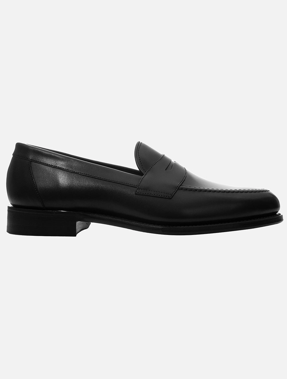 Goodyear durchgenähte Loafers Schwarz