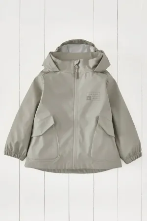 Grass & Air: Geothermie Grau wasserdichte Regenjacke