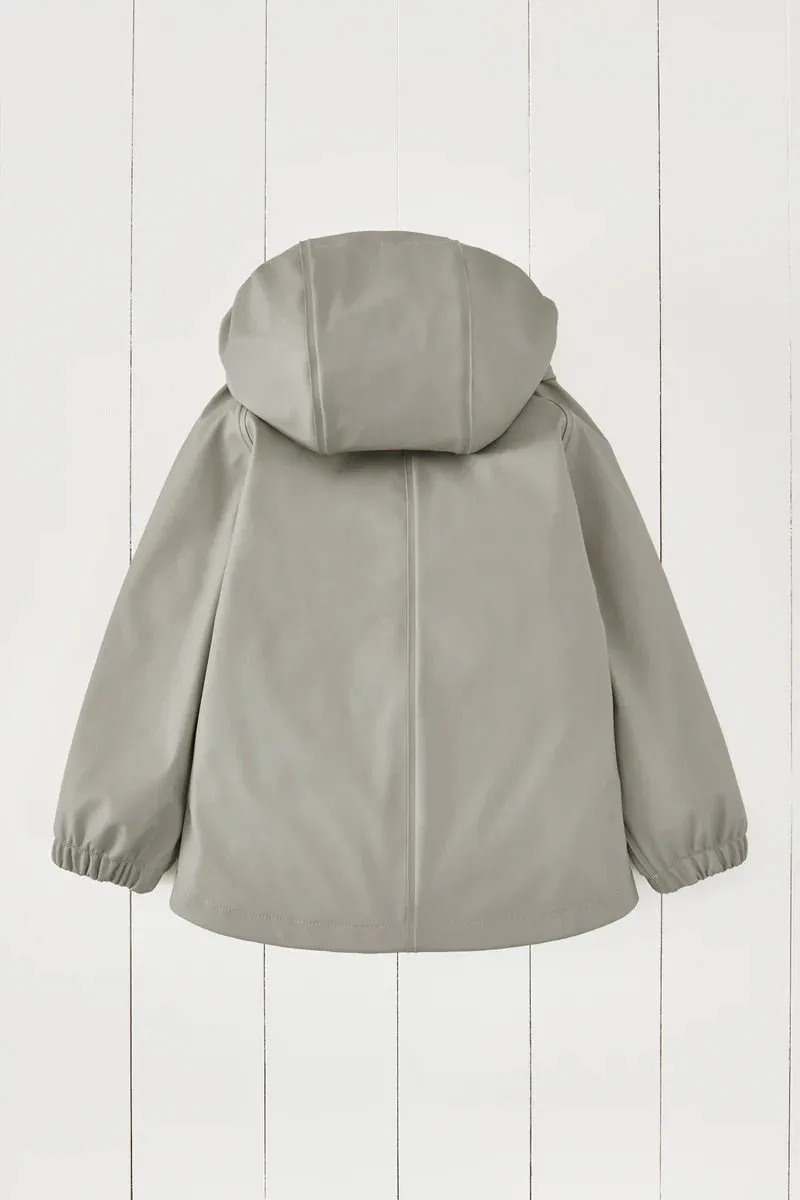 Grass & Air: Geothermie Grau wasserdichte Regenjacke