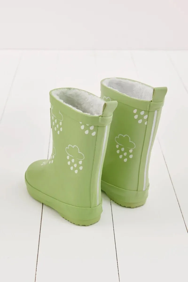 Gras & Luft: Gletschergrüne farbwechselnde Kinder-Gummistiefel
