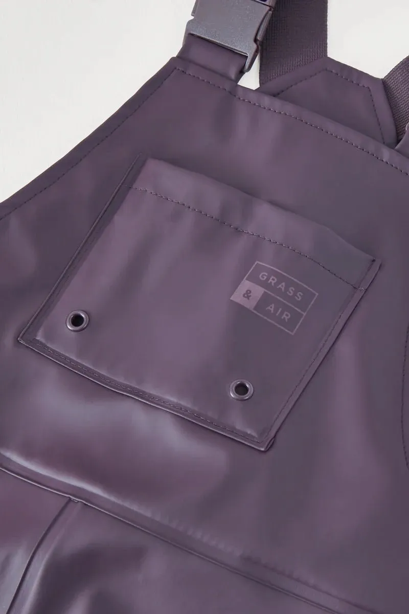 Gras & Luft: Rainster Wasserdichte Latzhose - Amethyst