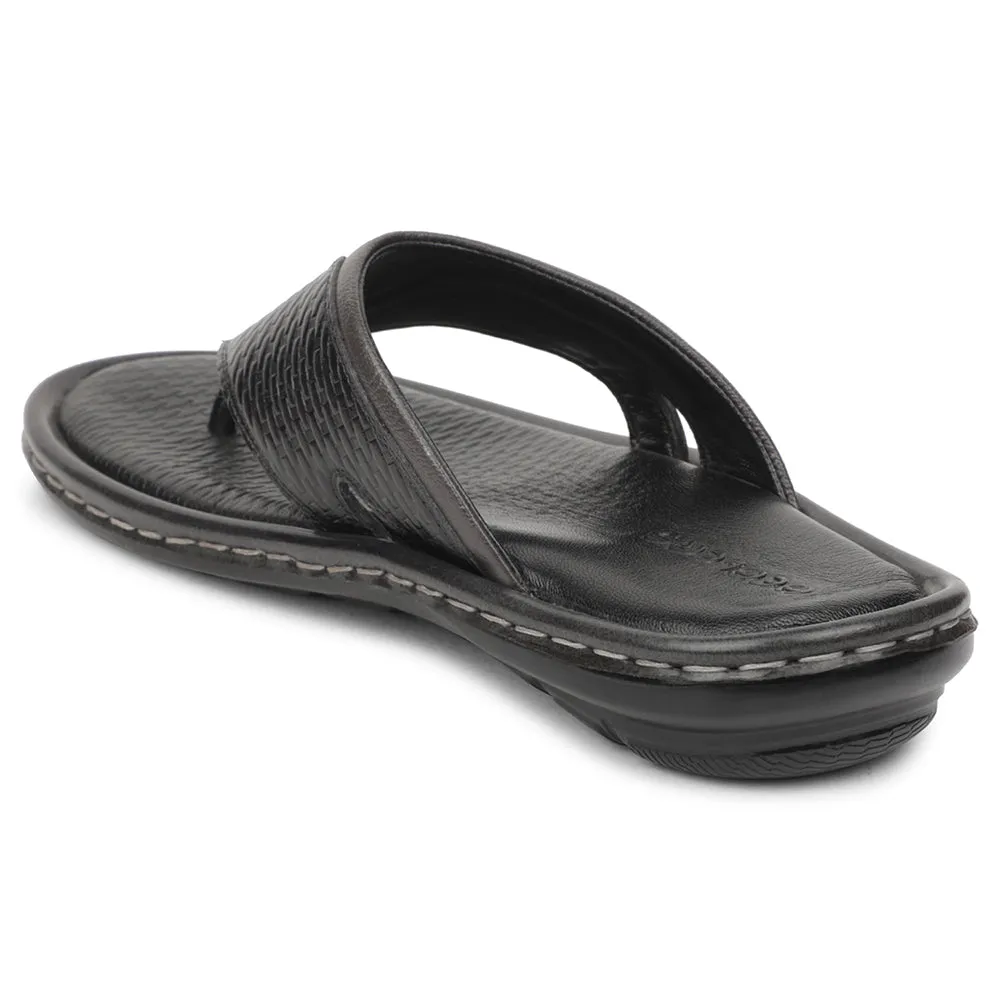 Healers Schwarze Bequeme Hausschuhe Für Herren ASL-3 Von Liberty