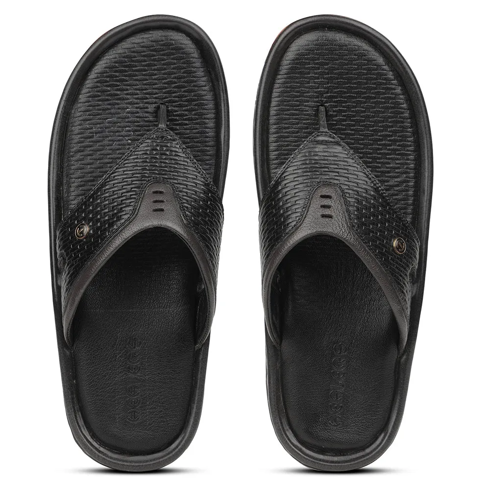 Healers Schwarze Bequeme Hausschuhe Für Herren ASL-3 Von Liberty