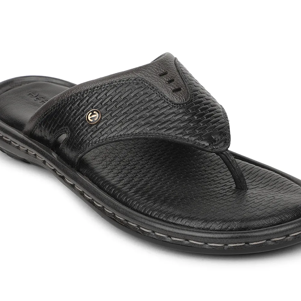 Healers Schwarze Bequeme Hausschuhe Für Herren ASL-3 Von Liberty