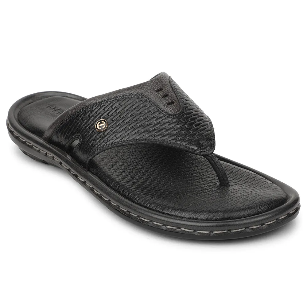 Healers Schwarze Bequeme Hausschuhe Für Herren ASL-3 Von Liberty