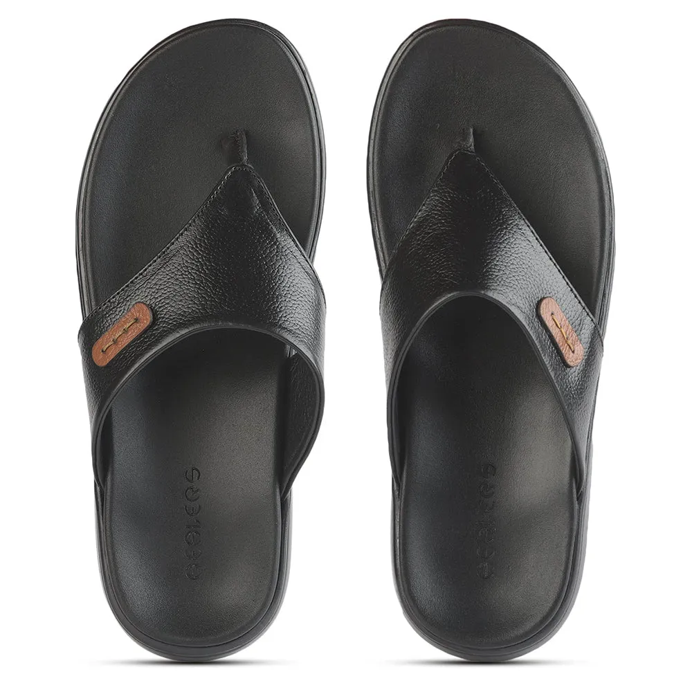 Healers Bequeme Schwarze Hausschuhe Für Herren MDL-05 Von Liberty