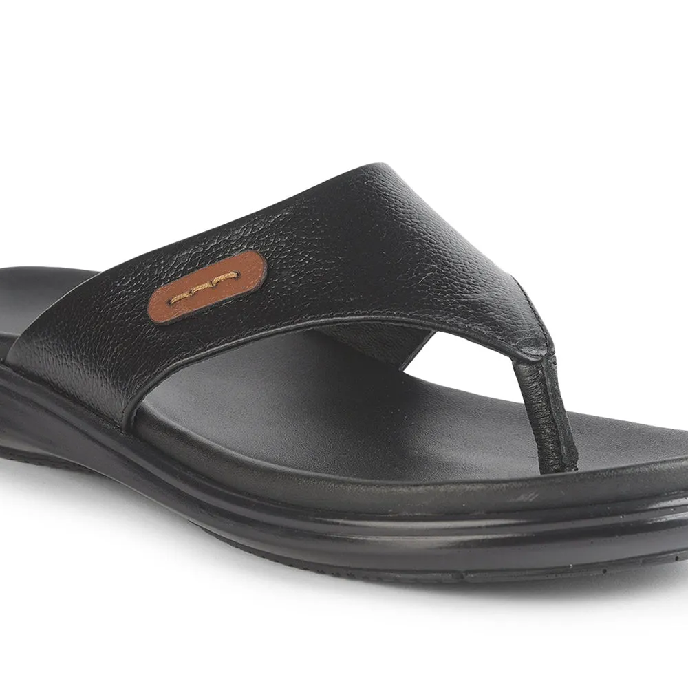 Healers Bequeme Schwarze Hausschuhe Für Herren MDL-05 Von Liberty