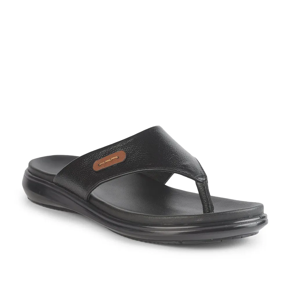 Healers Bequeme Schwarze Hausschuhe Für Herren MDL-05 Von Liberty