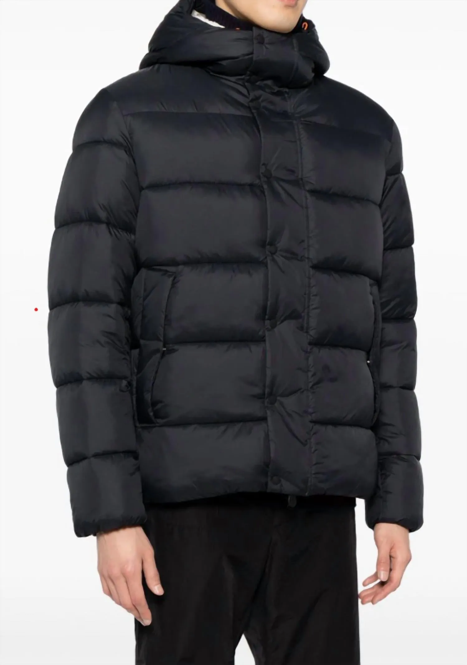 Hemer Schwere Warme Pufferjacke Mit Kapuze In Schwarz