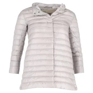 Herno Knopf-Polsterjacke in Grau Nylon