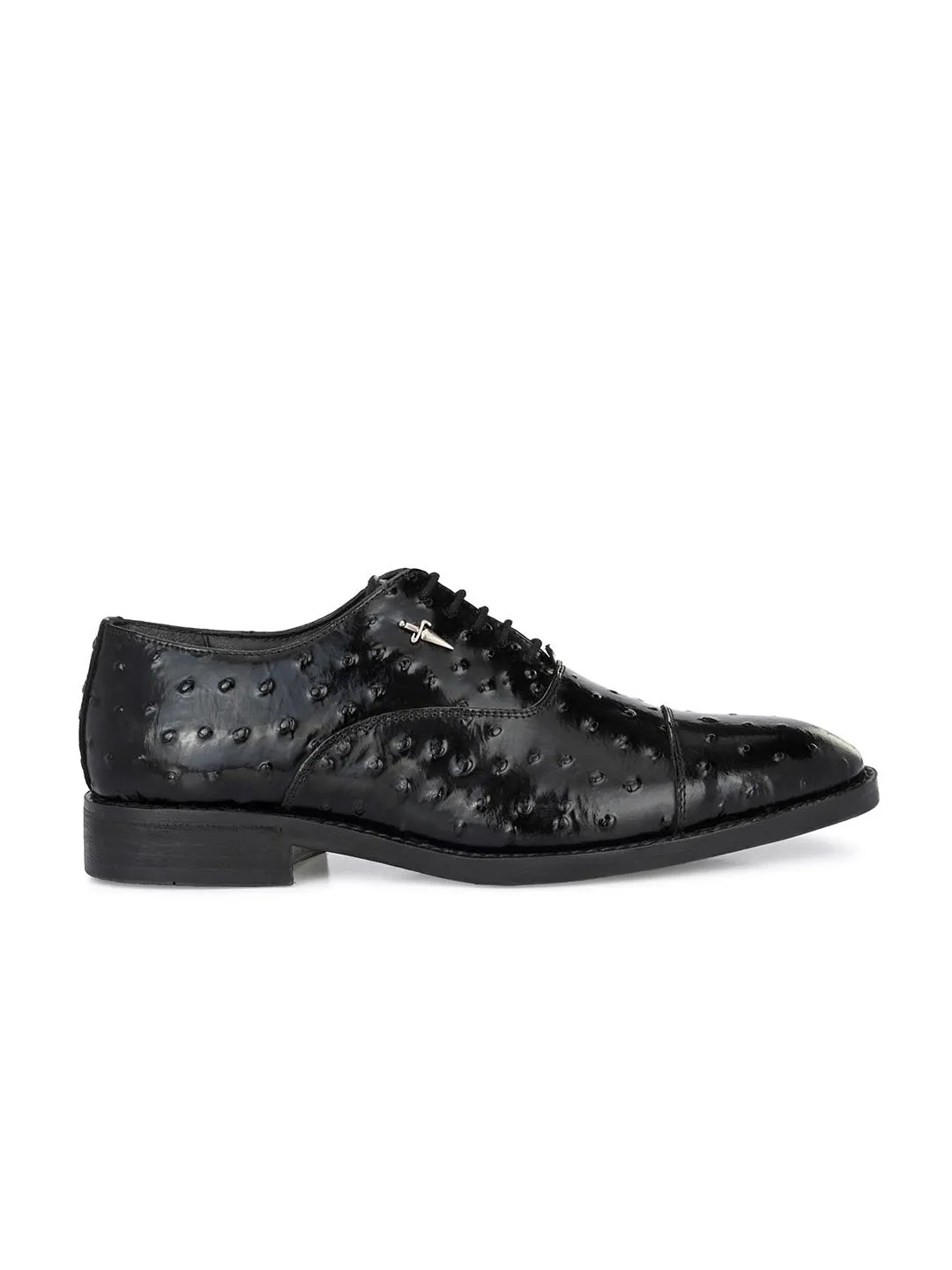 Hitz Herren Schwarze Leder Derby Party Schuhe