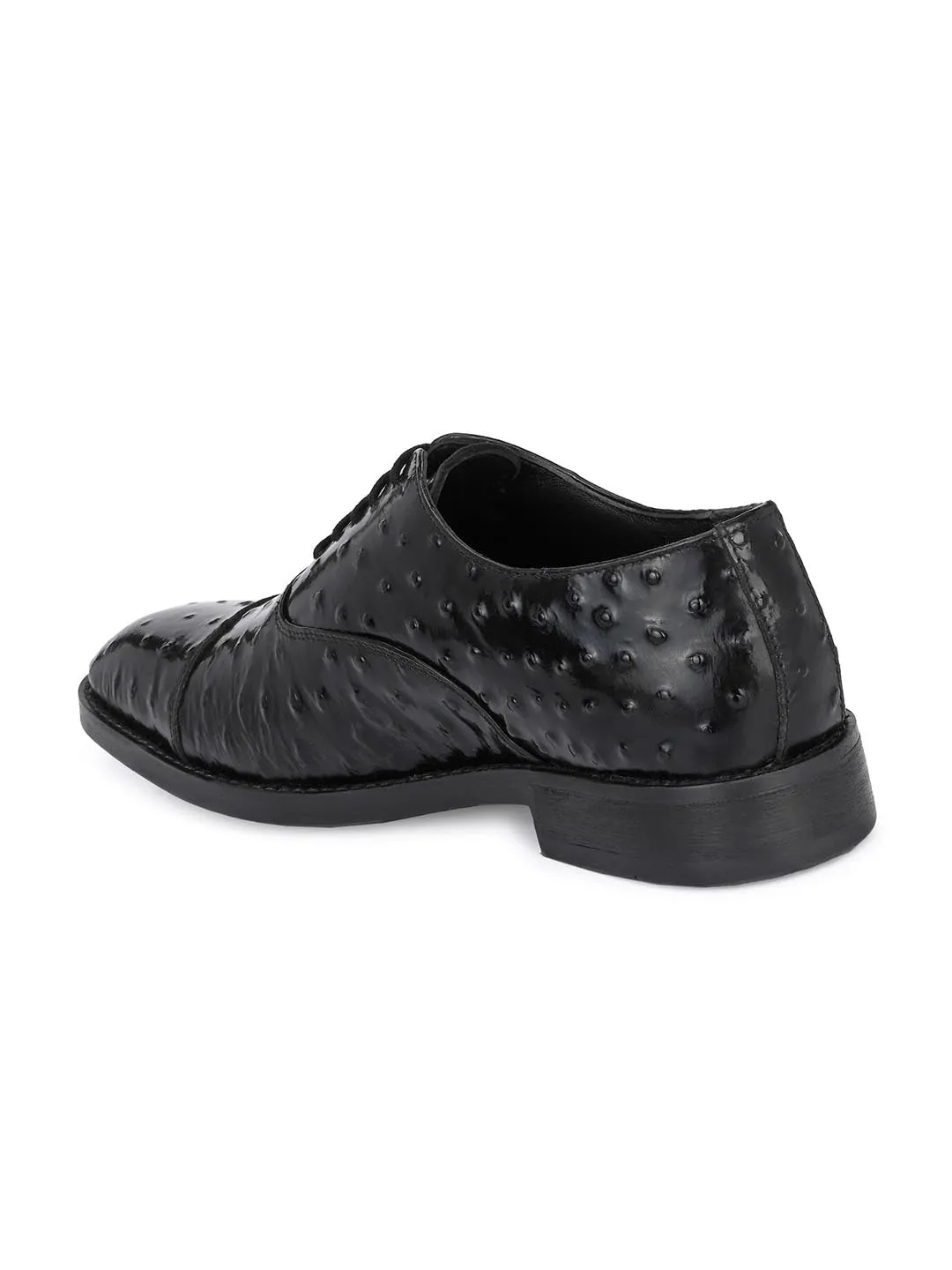 Hitz Herren Schwarze Leder Derby Party Schuhe